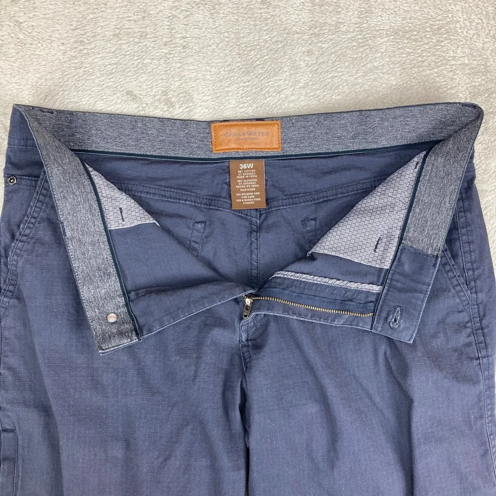ClearWater Outfitters Mens‎ Shorts 36W Blue Casual Flat Front Chino Comfort